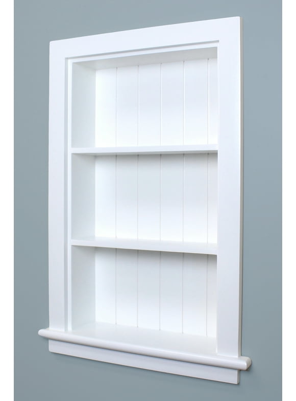 14x24 White Aiden Wall Niche by Fox Hollow Furnishings