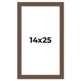 thumbnail image 1 of 14x25 Farmhouse Brown Solid Wood Picture Frame Width 1.5 Inches | Interior Frame Depth 0.5 Inches |, 1 of 8