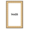 thumbnail image 1 of 14x25 Frame Gold Plein Aire Solid Wood Picture Frame Width 2 Inches | Interior Frame Depth 0.5, 1 of 8