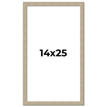 14x25 Frame Grey Solid Wood Picture Frame Width 1 Inches | Interior Frame Depth 0.5 Inches |