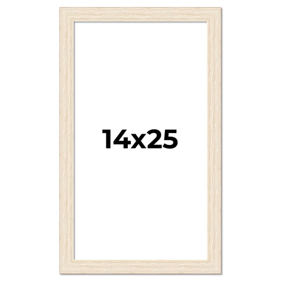 14x25 Frame White Real Wood Picture Frame Width 1.5 inches | Interior Frame Depth 0.5 inches | Barn