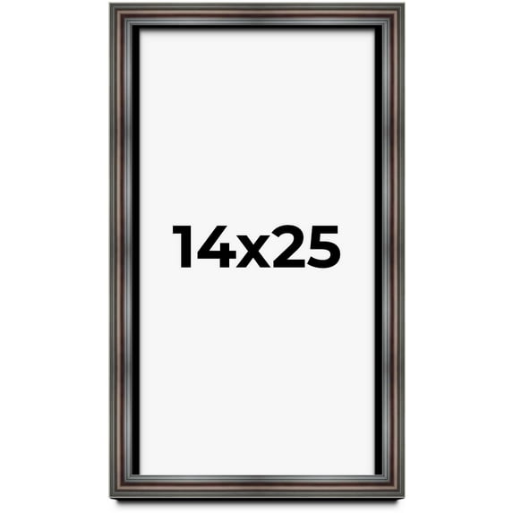 14x25 Shadow Box Frame Brown Cherry | 2.625 Inches Deep Pine Wood Traditional Shadowbox Display