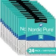 thumbnail image 1 of 14x25x1 (13_1/2x24_1/2) Pleated Air Filters MERV 14 Plus Carbon 24 Pack, 1 of 7