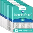 thumbnail image 1 of 14x25x1 (13_1/2x24_1/2) Pleated MERV 14 Air Filters 12 Pack, 1 of 7