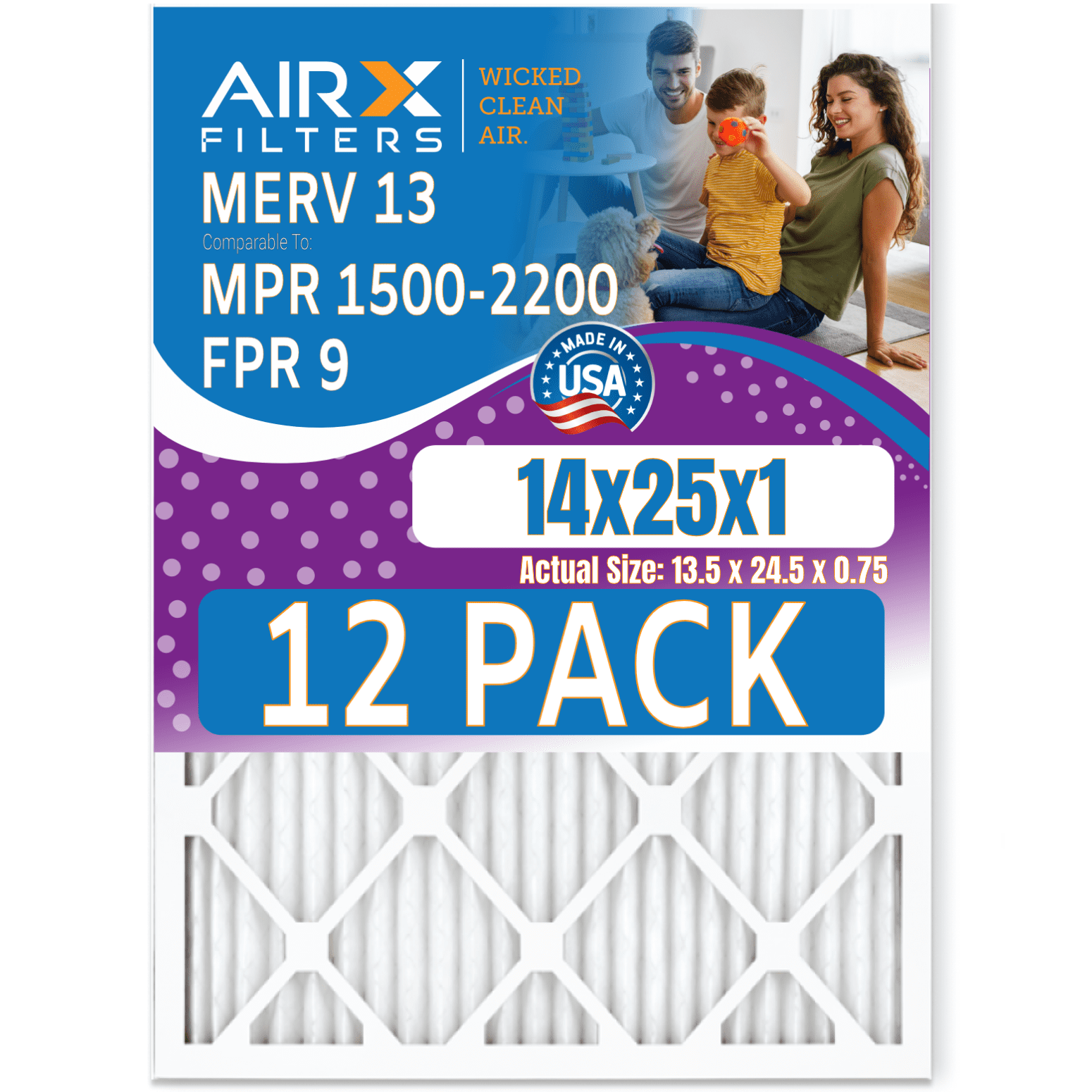 Nordic Pure 16 in. x 25 in. x 5 in. Honeywell/Lennox Replacement Furnace Air Filter MERV 10 (2-Pack) 16x25x5HM10-2 - The Home Depot
