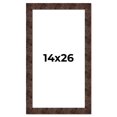 thumbnail image 1 of 14x26 Frame Brown Burl Real Wood Picture Frame Width 1.625 Inches | Interior Frame Depth 0.5 Inches, 1 of 8