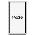 thumbnail image 1 of 14x26 Frame Brushed Silver Solid Wood Picture Frame | 0.75 Inch Moulding Width | Rabbet Depth 0.75, 1 of 5