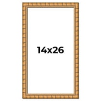 14x26 Frame Gold Real Wood Picture Frame Width 1.5 inches | Interior Frame Depth 0.5 inches |