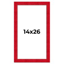 14x26 Frame Red Burl Solid Wood Picture Frame Width 1.75 Inches | Interior Frame Depth 0.5 Inches |