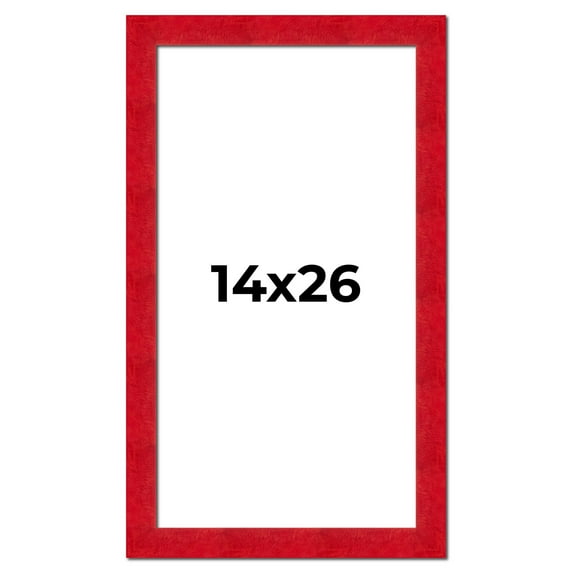 14x26 Frame Red Burl Solid Wood Picture Frame Width 1.75 Inches | Interior Frame Depth 0.5 Inches |