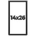 thumbnail image 1 of 14x26 Shadow Box Frame Black | 1 inches Deep Real Wood Contemporary Shadowbox Display Frame | UV, 1 of 8
