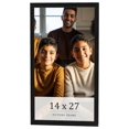 thumbnail image 1 of 14x27 Frame Black Charcoal Grey Wood Textured Picture Frame | 0.75 Inch Moulding Width | Gunmetal, 1 of 8