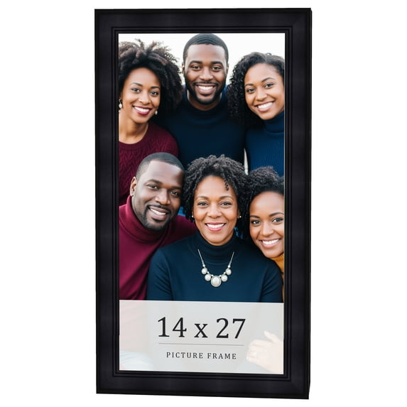 14x27 Frame Black Passaggi Solid Wood Picture Frame Width 1.5 Inches | Interior Depth 0.5 Inches |