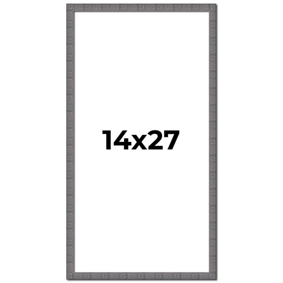 14x27 Frame Blue Kingsley Pewter Solid Wood Picture Frame Width 0.75 Inches |Interior Depth 0.5