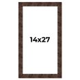 thumbnail image 1 of 14x27 Frame Brown Burl Real Wood Picture Frame Width 1.625 Inches | Interior Frame Depth 0.5 Inches, 1 of 8