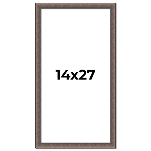 14x27 Frame Silver Real Wood Picture Frame Width 1.25 Inches | Interior Frame Depth 0.5 Inches |