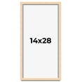 thumbnail image 1 of 14x28 Frame Beige Real Wood Picture Frame Width 0.75 inches | Interior Frame Depth 0.5 inches |, 1 of 8