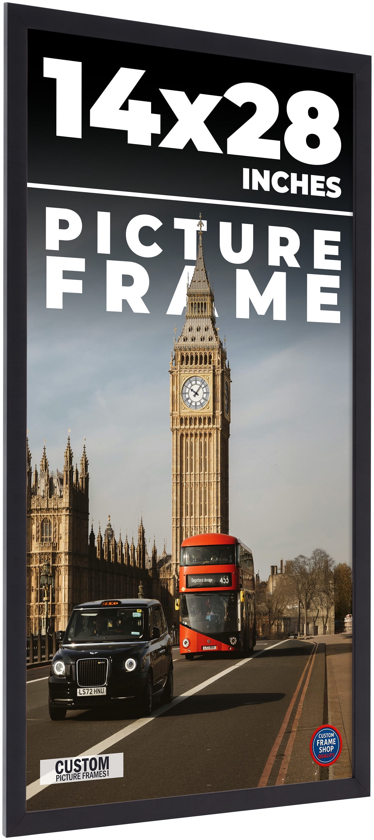 14x28 Frame Black Real Wood Picture Frame Width 0.75 inches | Interior ...