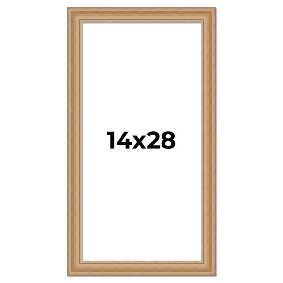 14x28 Frame Charleston Honey Brown Solid Wood Picture Frame Width 1.75 Inches | Interior Depth 0.5
