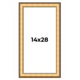 thumbnail image 1 of 14x28 Frame Gold Plein Aire Solid Wood Picture Frame Width 2 Inches | Interior Frame Depth 0.5, 1 of 8