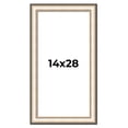 thumbnail image 1 of 14x28 Frame Gold Silver Plein Aire 2" Inch Wide Moulding Solid Wood Picture Frame | Modena, 1 of 8