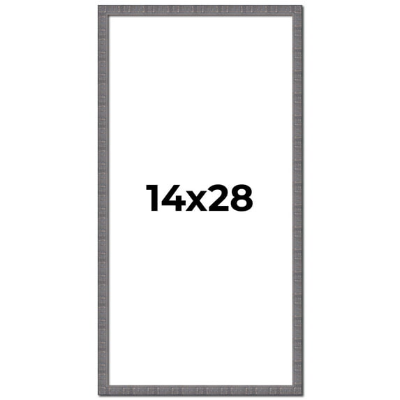 14x28 Frame Slate Blue Distressed Rustic Solid Wood Picture Frame | 0.75 Inch Moulding Width |