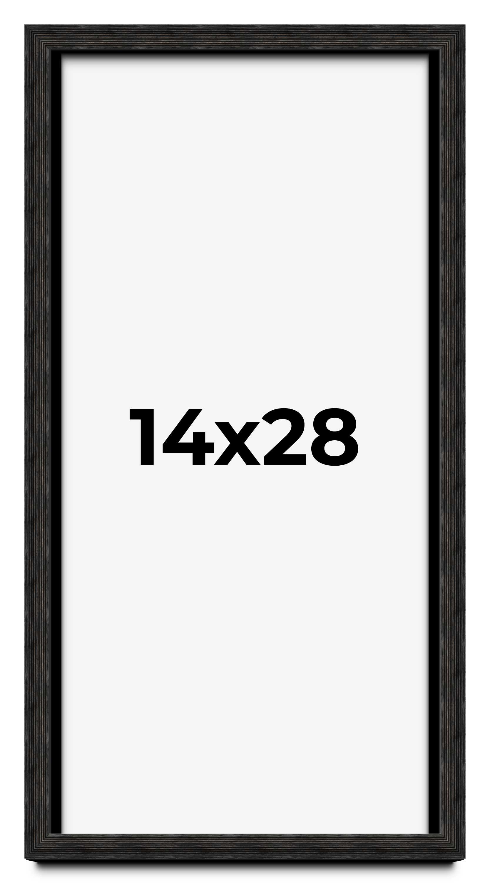 14x28 Shadow Box Black Rustic Barnwood Display Frame | 1.125 Inch Deep ...