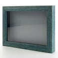 thumbnail image 1 of 14x28 Shadow Box Frame Farm Blue Real Wood with a Grey Acid-Free Backing | 13/16" of Usuable Depth, 1 of 7