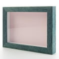 thumbnail image 1 of 14x28 Shadow Box Frame Farm Blue Real Wood with a Pink Acid-Free Backing | 13/16" of Usuable Depth, 1 of 7