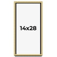 thumbnail image 1 of 14x28 Shadow Box Frame Gold | 1.375 Inches Deep Real Wood Contemporary Shadowbox Display Frame | UV, 1 of 7