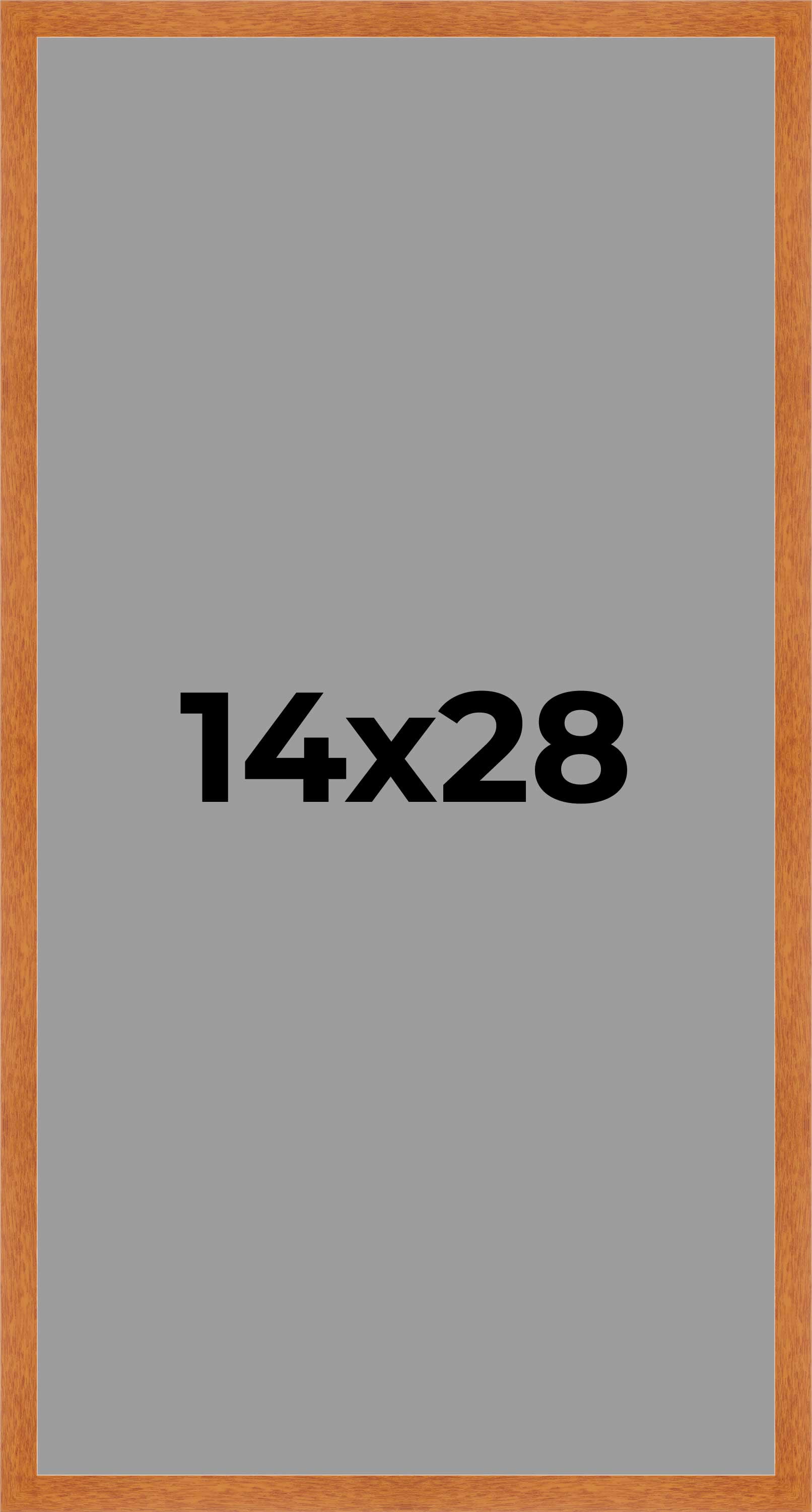 14x28 Shadow Box Frame Light Brown Real Wood with a Silver Acid-Free ...