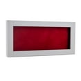 thumbnail image 1 of 14x28 Shadow Box Frame White Wood | With a 3/4" Usable Display Depth | Includes a Red Real Suede, 1 of 6