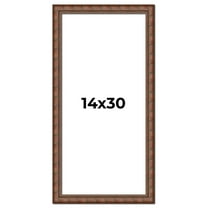 14x30 Dark Brown Bamboo Real Wood Picture Frame Width 1.5 inches | Interior Frame Depth 0.5 inches