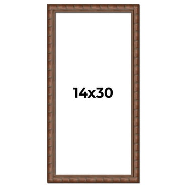 14x30 Dark Brown Bamboo Real Wood Picture Frame Width 1.5 inches | Interior Frame Depth 0.5 inches