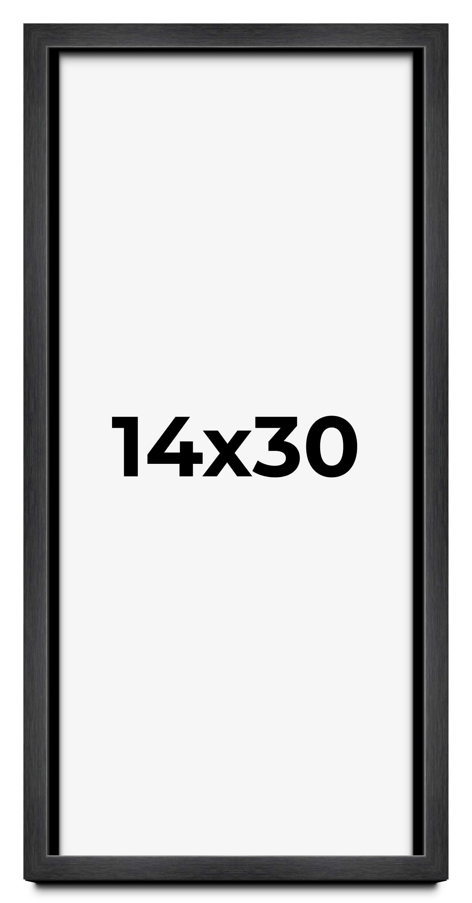 Frame 14x30 14x30 Frame Black Charcoal Grey Wood Textured Picture Frame | 0.75 Inch ...