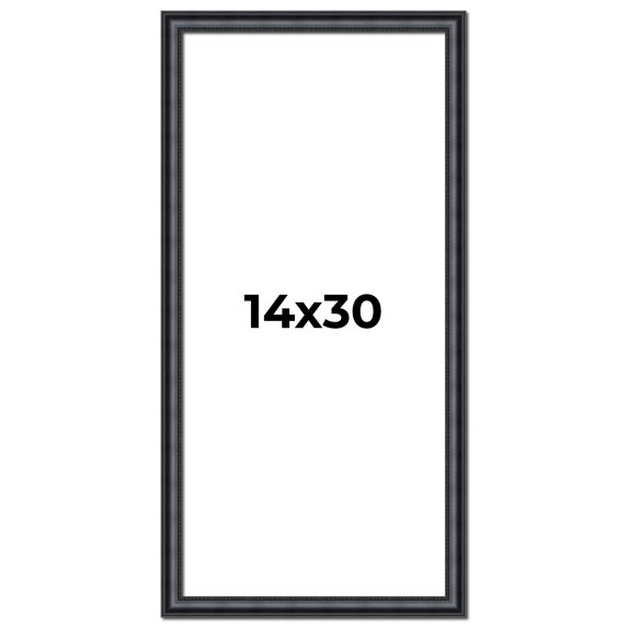 14x30 Frame Black Real Wood Picture Frame Width 1.25 inches | Interior Frame Depth 0.5 inches |