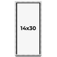 thumbnail image 1 of 14x30 Frame Brushed Silver Solid Wood Picture Frame | 0.75 Inch Moulding Width | Rabbet Depth 0.75, 1 of 5