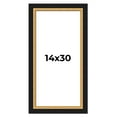thumbnail image 1 of 14x30 Frame Gold Real Wood Picture Frame Width 2.25 Inches | Interior Frame Depth 0.5 Inches |, 1 of 8