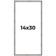 thumbnail image 1 of 14x30 Frame Silver Grey Distressed Solid Wood Picture Frame | 0.75 Inch Moulding Width | Interior, 1 of 8