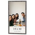 thumbnail image 1 of 14x30 Frame Silver Grey Distressed Solid Wood Picture Frame | 0.75 Inch Moulding Width | Interior, 1 of 8