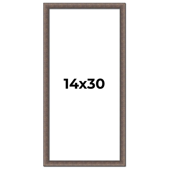 14x30 Frame Silver Real Wood Picture Frame Width 1.25 Inches | Interior Frame Depth 0.5 Inches |