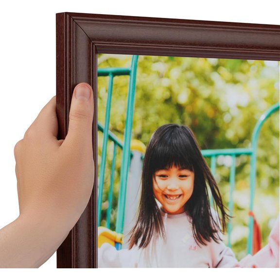14x30 Inch Red Picture Frame, This 1.25 Inch Custom Poster Frame is Cherry - Comes with Economy Acrylic and Corrugated Backing