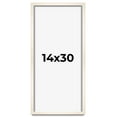 thumbnail image 1 of 14x30 Shadow Box Cream of Wheat White Washed Display Frame | 0.875 Inches Deep Solid Wood Shadowbox, 1 of 8