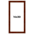 thumbnail image 1 of 14x30 Walnut Brown Veneer Real Wood Picture Frame Width 1.75 inches | Interior Frame Depth 0.5, 1 of 8