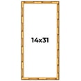 thumbnail image 1 of 14x31 Frame Gold Bamboo Solid Wood Picture Frame | 1 Inch Moulding Width | Interior Frame Depth, 1 of 8
