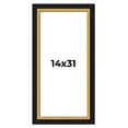 thumbnail image 1 of 14x31 Frame Gold Real Wood Picture Frame Width 2.25 Inches | Interior Frame Depth 0.5 Inches |, 1 of 8