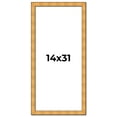 thumbnail image 1 of 14x31 Frame Gold Rustic Solid Wood Picture Frame | 1.25 Inch Wide Moulding | Rustique Gold, 1 of 8