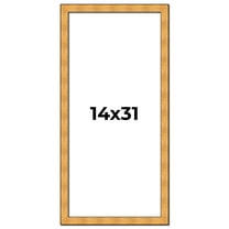 14x31 Frame Gold Rustic Solid Wood Picture Frame | 1.25 Inch Wide Moulding | Rustique Gold