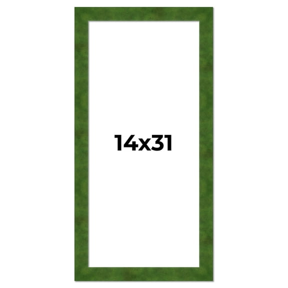 14x31 Frame Green Burl Solid Wood Picture Frame | 1.75 Inches Moulding Width | Interior Frame Depth