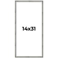 thumbnail image 1 of 14x31 Frame Silver Grey Distressed Solid Wood Picture Frame | 0.75 Inch Moulding Width | Interior, 1 of 8